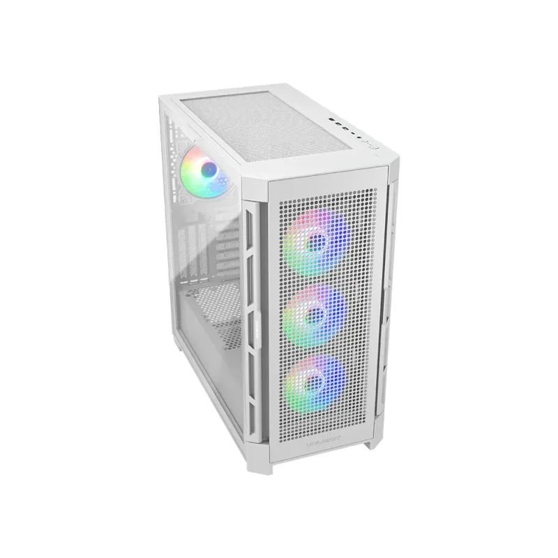 Gabinete Gamer COUGAR Airface Pro RGB - Media Torre - ATX/Micro ATX/Mini ITX/CEB/E-ATX - Panel Lateral - Blanco - 385AD10.0004