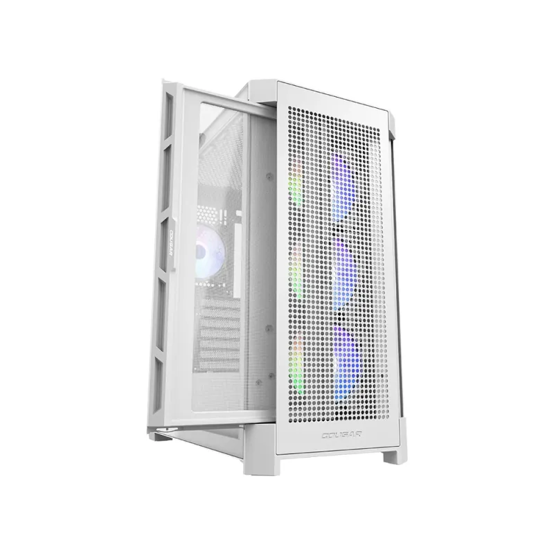 Gabinete Gamer COUGAR Airface Pro RGB - Media Torre - ATX/Micro ATX/Mini ITX/CEB/E-ATX - Panel Lateral - Blanco - 385AD10.0004