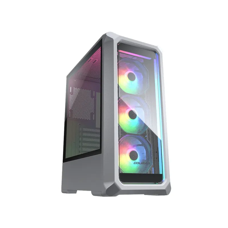 Gabinete Gamer COUGAR Archon 2 RGB - Media Torre - ATX/Micro ATX/Mini ITX - Panel Lateral - Blanco - 385CC50.0004