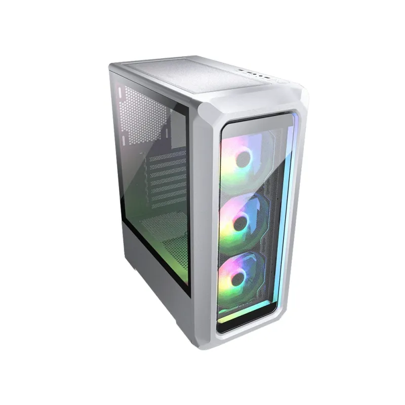 Gabinete Gamer COUGAR Archon 2 RGB - Media Torre - ATX/Micro ATX/Mini ITX - Panel Lateral - Blanco - 385CC50.0004