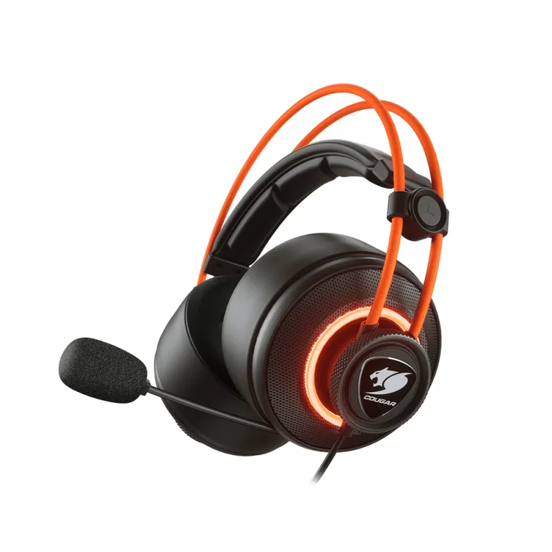 Diadema Gamer COUGAR Immersa Pro Prix - Alámbrico - USB - Micrófono - 2.5m - RGB - Negro - 3H700U50C.0004