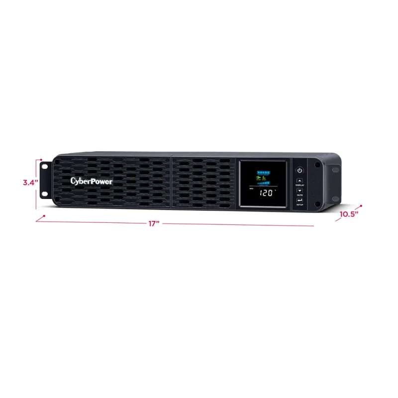 UPS CyberPower CP1500PFCRM2U - 1500VA/1000W - 8 Contactos - Línea Interactiva - LCD - CP1500PFCRM2U
