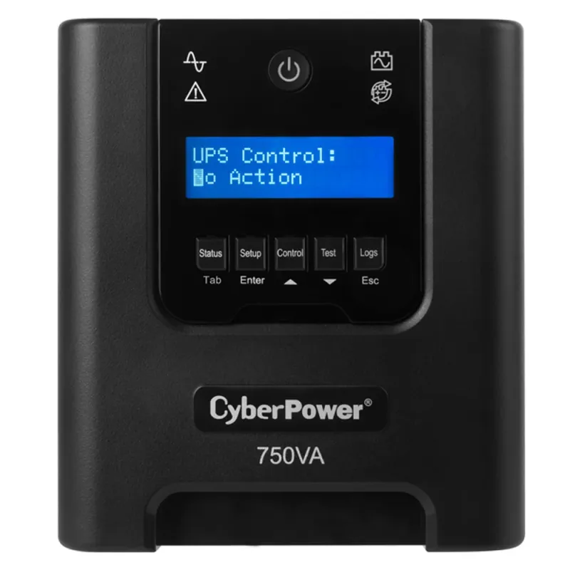 UPS CyberPower PR750LCD - 750VA/525W - 6 Contactos - Línea interactiva - LCD - AVR - PR750LCD