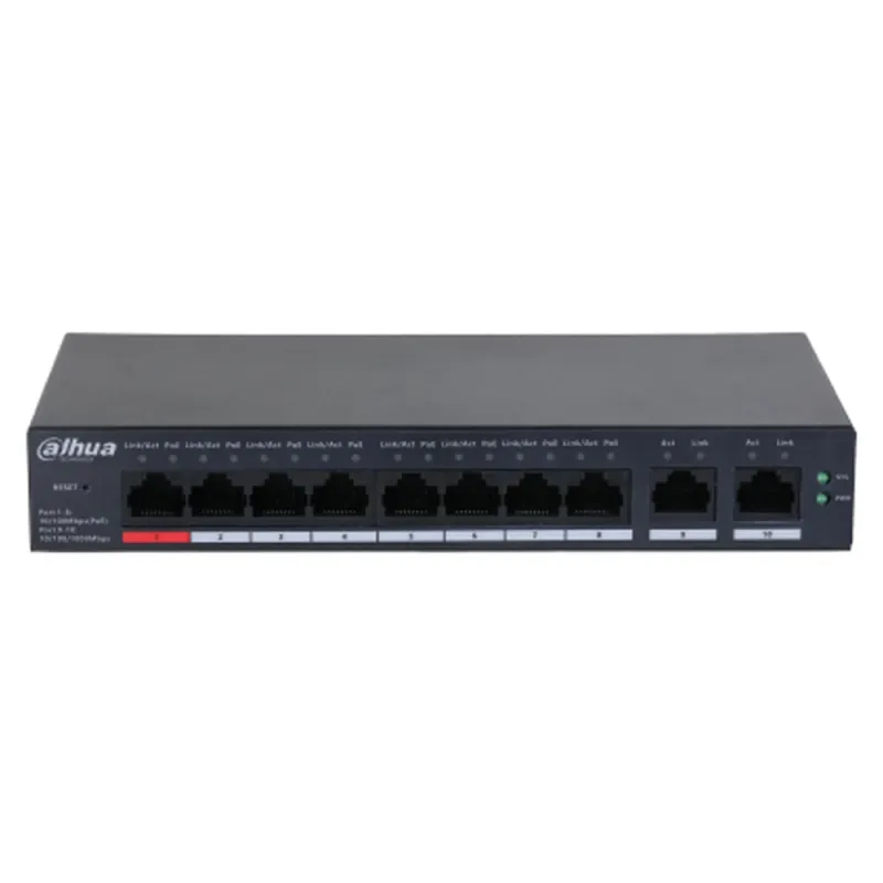 Switch Dahua CS4010-8ET-110 - Fast Ethernet - 8 Puertos PoE++ - 2 Uplink - Gestionado - DH-CS4010-8ET-110