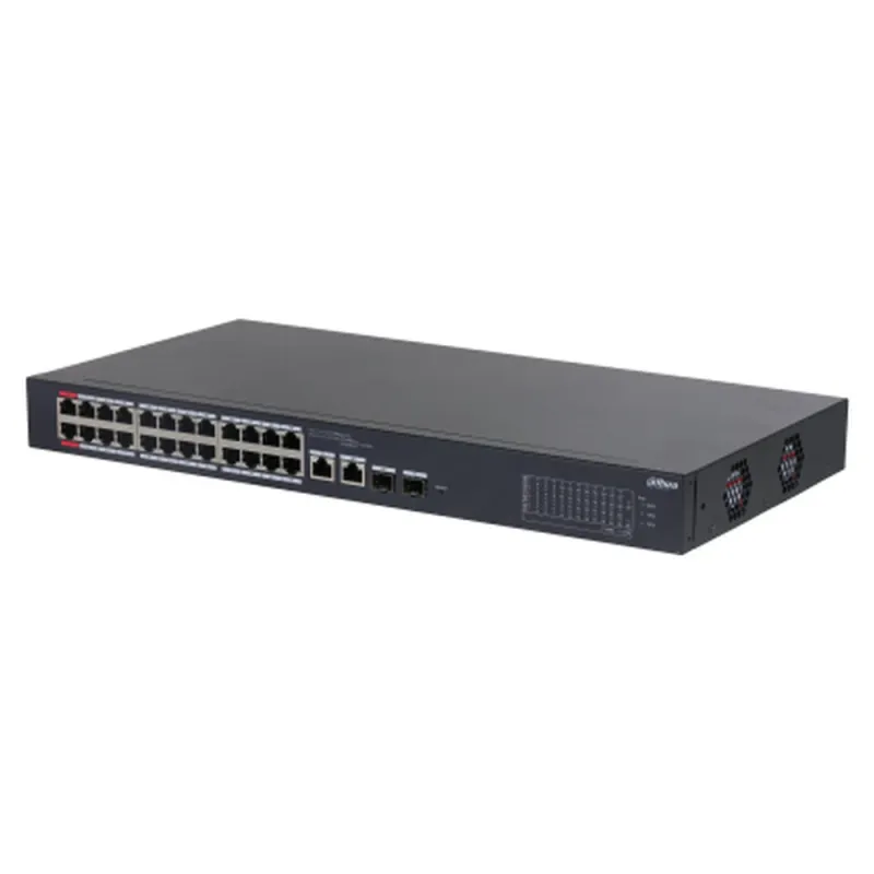 Switch Dahua CS4226-24ET-240 - Fast Ethernet - 24 Puertos PoE - 2 Uplink - 2 SFP - Administrado - DH-CS4226-24ET-240
