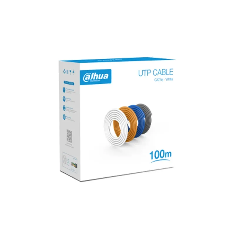 Bobina Dahua DH-PFM920I-5EU-U-100 - Cat5e - 100M - 24AWG - Blanco - DH-PFM920I-5EU-U-100
