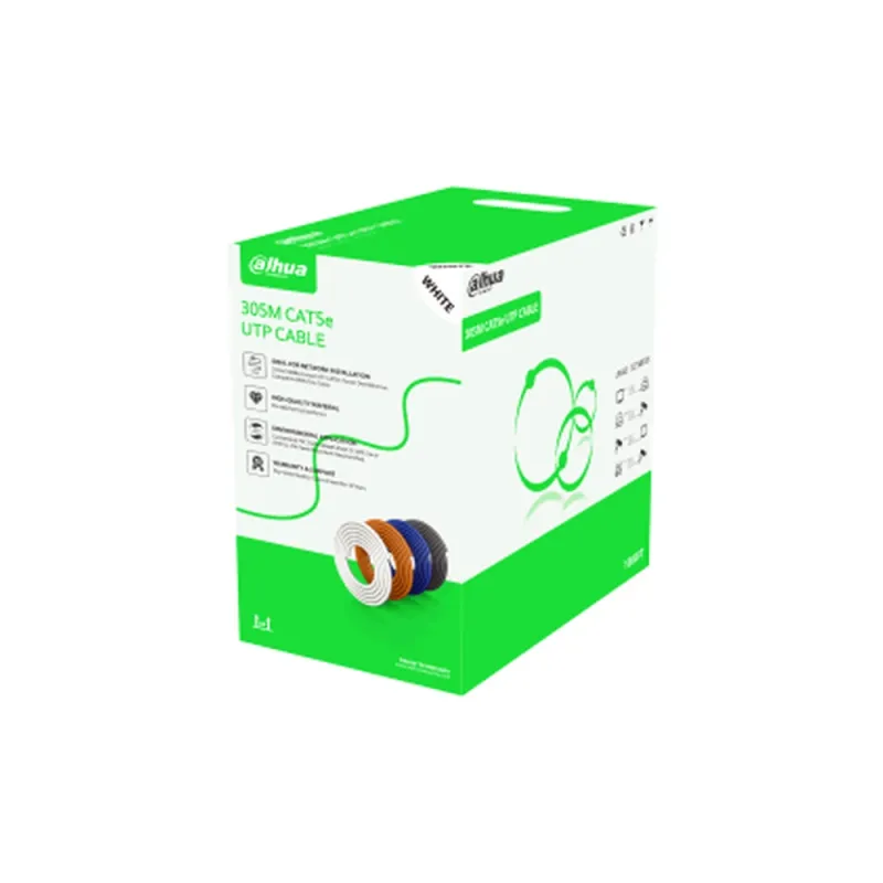 Bobina de Cable Dahua DH-PFM922I-5EUN-C - 305m - Cat5e - Uso Interior - Blanco - DH-PFM922I-5EUN-C