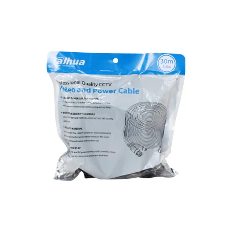 Cable Siamés Dahua PFM942I-30-5 - BNC - 30M - Negro - DH-PFM942I-30-5