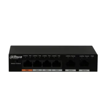 Dahua Technology Pfs3006-4Et-60 Dispositivo De Redes No Administrado Fast Ethernet (10/100) Energía Sobre Ethernet (Poe) Negro - PFS3006-4ET-60