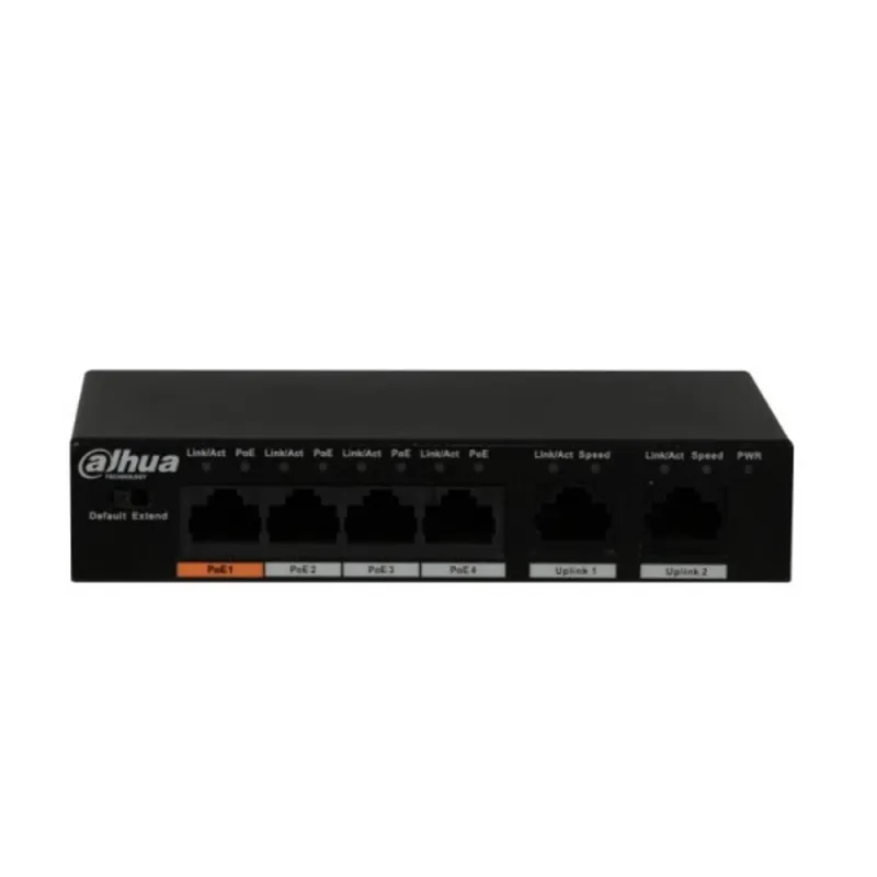 Dahua Technology Pfs3006-4Et-60 Dispositivo De Redes No Administrado Fast Ethernet (10/100) Energía Sobre Ethernet (Poe) Negro - PFS3006-4ET-60