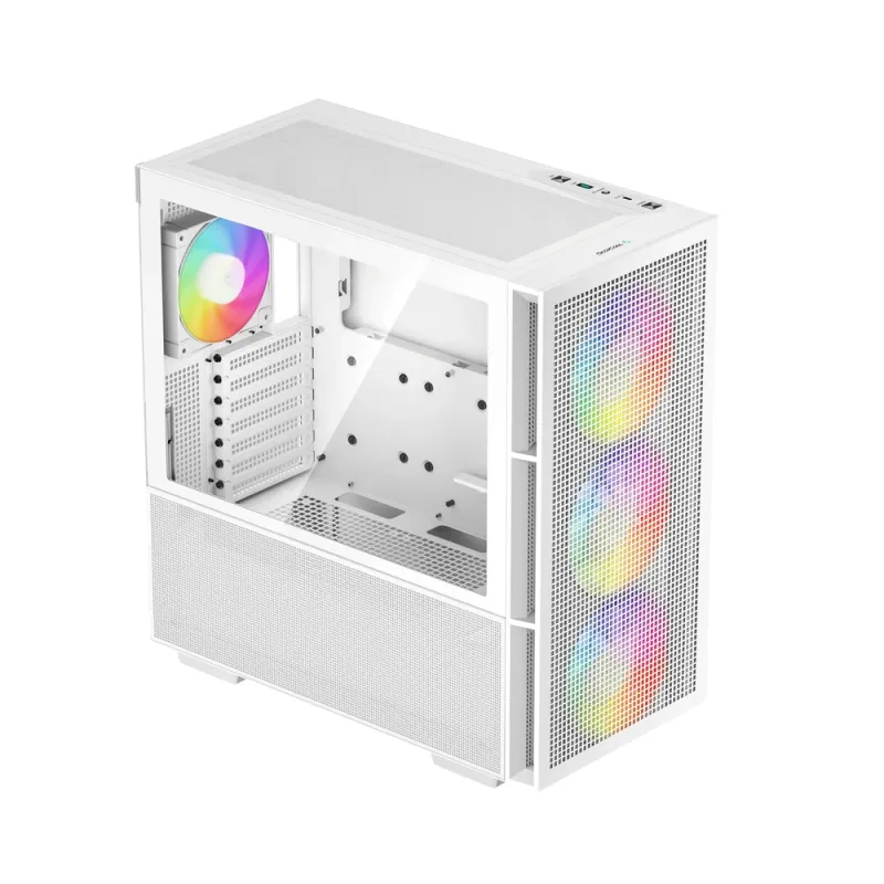 Gabinete Gamer Deepcool CH560 - Media Torre - Mini-ITX/Micro-ATX/ATX/E-ATX - 4 Ventiladores - Panel Lateral - Blanco - R-CH560-WHAPE4-G-1