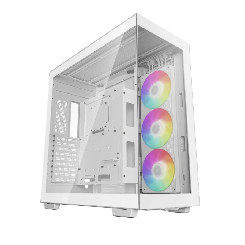 Gabinete Gamer DeepCool CH780 - Torre - Mini-ITX/M-ATX/ATX/E-ATX - 1 Ventilador - Panel Lateral - Blanco - R-CH780-WHADE41-A-1