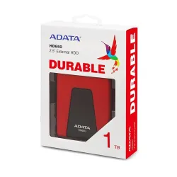 Disco Duro Externo Adata Hd650 2.5p 1Tb Usb 3.0 Windows/Mac/Linux Rojo - AHD650-1TU31-CRD Disco Duro Externo Adata Hd650 2.5p 1Tb Usb 3.0 Windows/Mac/Linux Rojo - AHD650-1TU31-CRD
