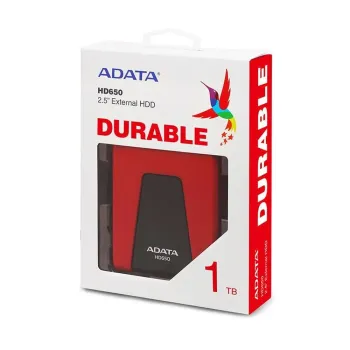 Disco Duro Externo Adata Hd650 2.5p 1Tb Usb 3.0 Windows/Mac/Linux Rojo - AHD650-1TU31-CRD