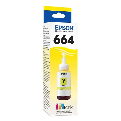 Botella De Tinta Epson 664 Amarillo 70Ml - T664420-AL Botella De Tinta Epson 664 Amarillo 70Ml - T664420-AL