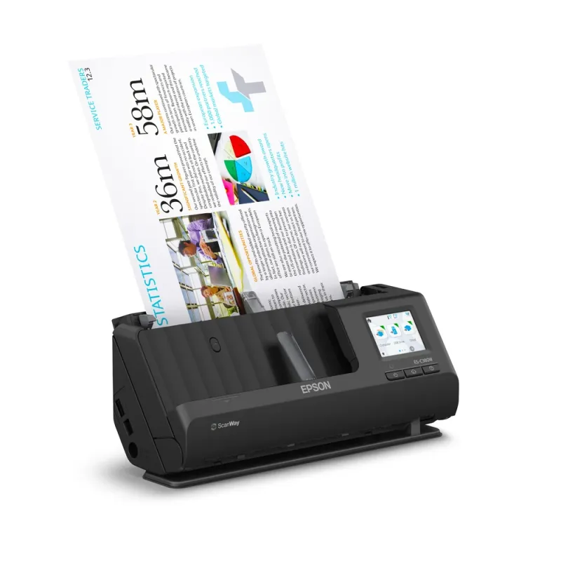 Escáner Epson Es-c380w - 30ppm - USB 2.0 - Negro - B11B269201