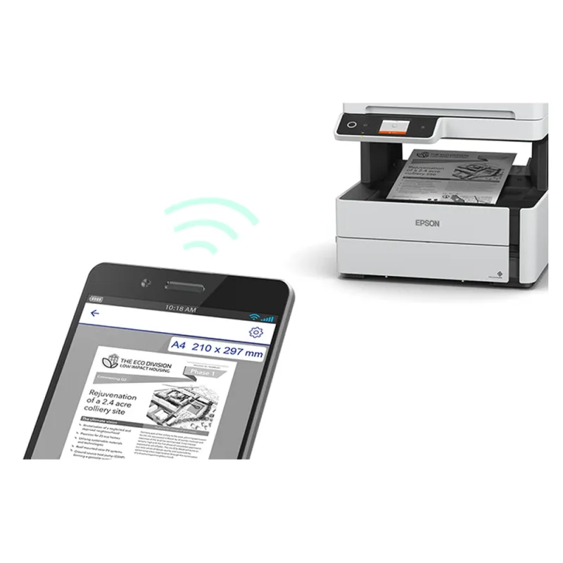 Multifuncional Epson EcoTank M3180 - 39ppm Negro - Tinta Continua - Wi-Fi - Ethernet - USB - Dúplex - Fax - C11CG93301