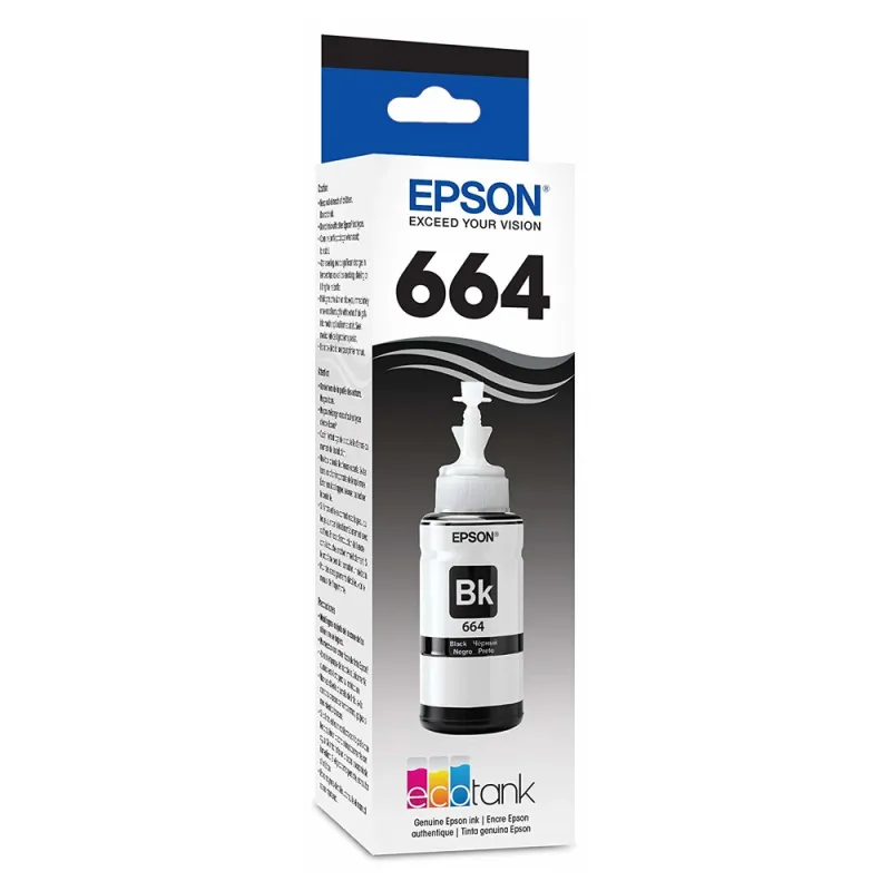 Botella De Tinta Epson 664 Negro 70Ml - T664120-AL