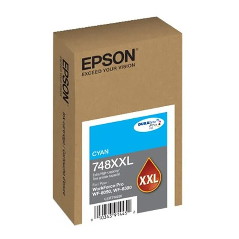 Tinta Epson T748Xxl Capacidad Extra Alta Wf 6090/Wf 6590 Color Cian - T748XXL220-AL