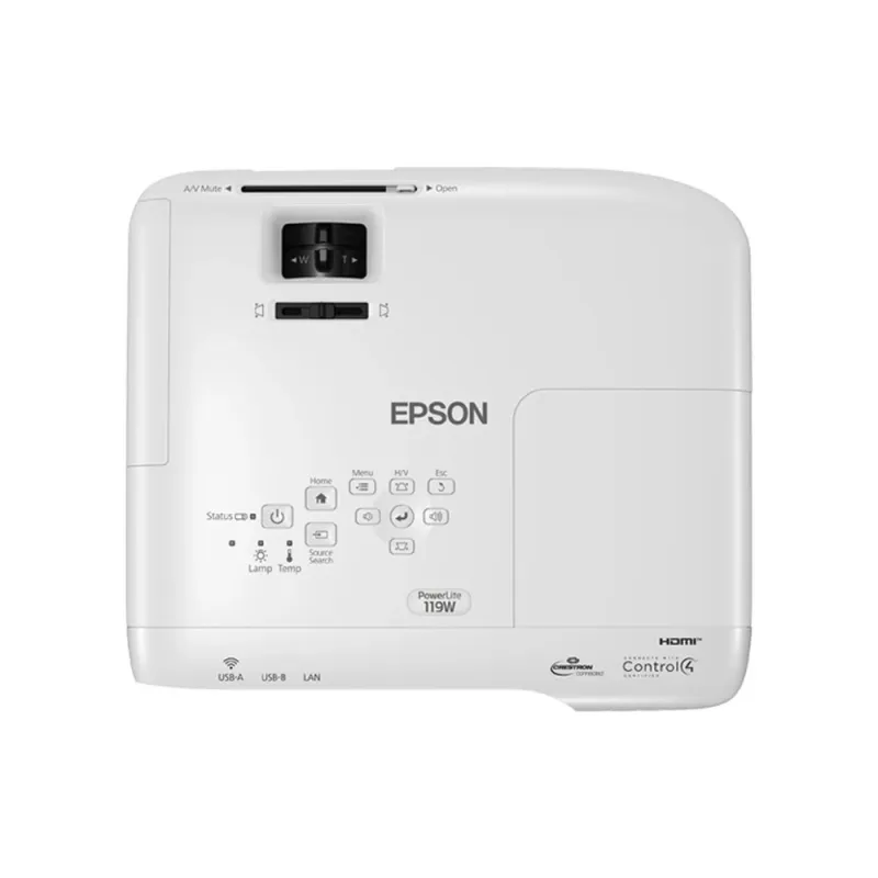 Proyector Epson PowerLite 119W - 4000 Lúmenes - 1280x800 - HDMI - USB - V11H985020
