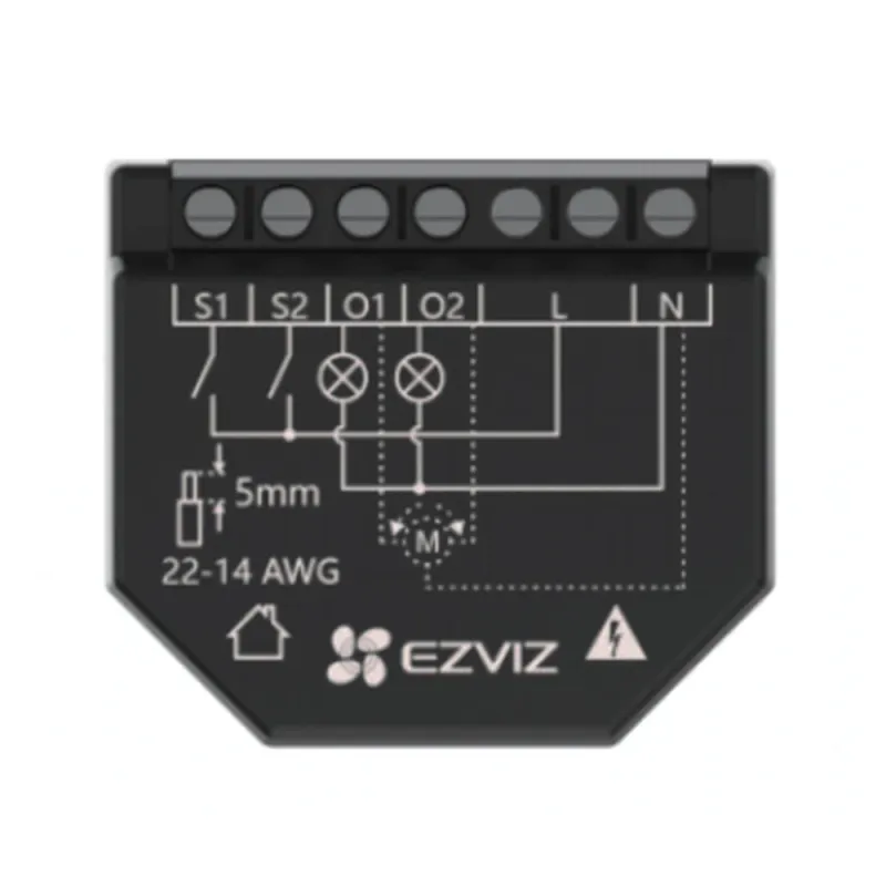 Relevador Wi-Fi Inteligente EZVIZ CST36 - 2 Salidas para 2 Apagadores - Control Remoto - Horarios Personalizados - Registro de Consumo - 110-240VCA - CST36