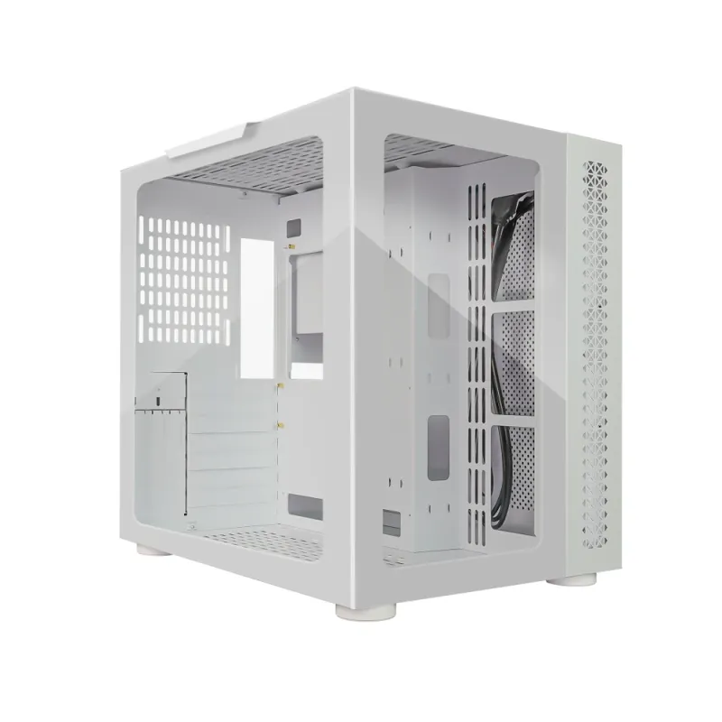 Gabinete Gamer Game Factor CSG700 - Torre - ATX/Micro-ATX/ITX/E-ATX - Panel Lateral - Blanco - CSG700