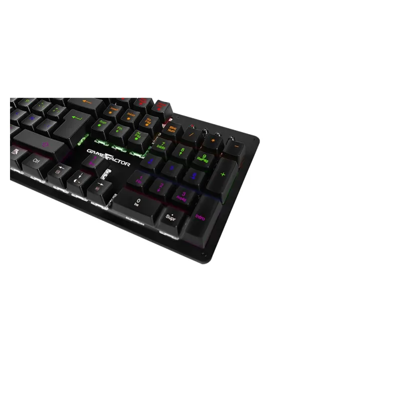 Teclado Gamer Game Factor Alámbrico Multimedia Rgb Blanco Switch Azul - KBG400-PK-BL