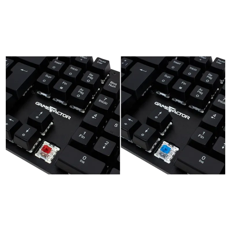 Teclado Gamer Game Factor Alámbrico Multimedia Rgb Blanco Switch Azul - KBG400-PK-BL