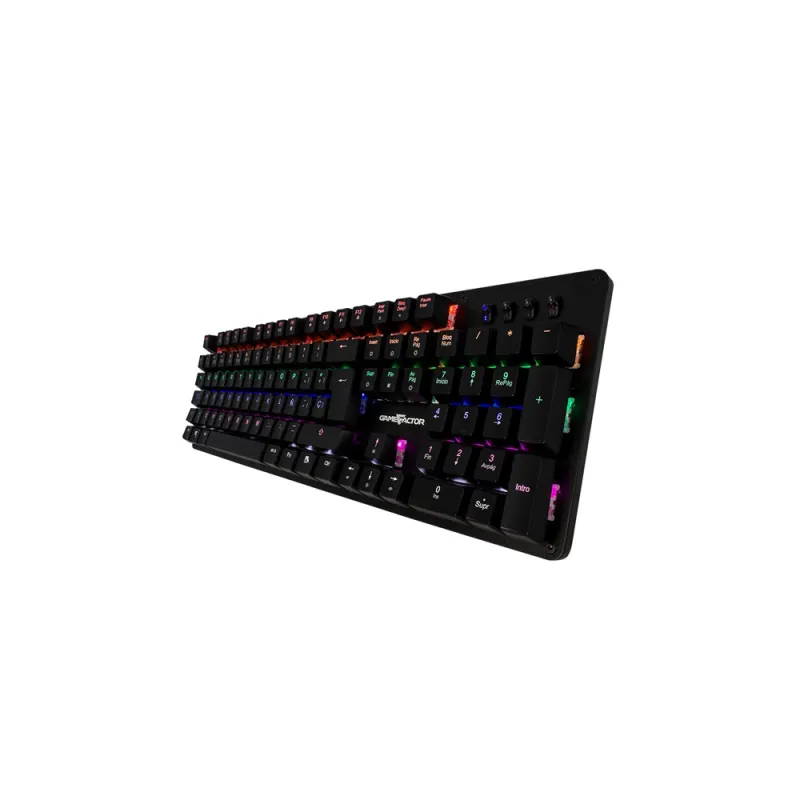 Teclado Gamer Game Factor Alámbrico Multimedia Rgb Blanco Switch Azul - KBG400-PK-BL