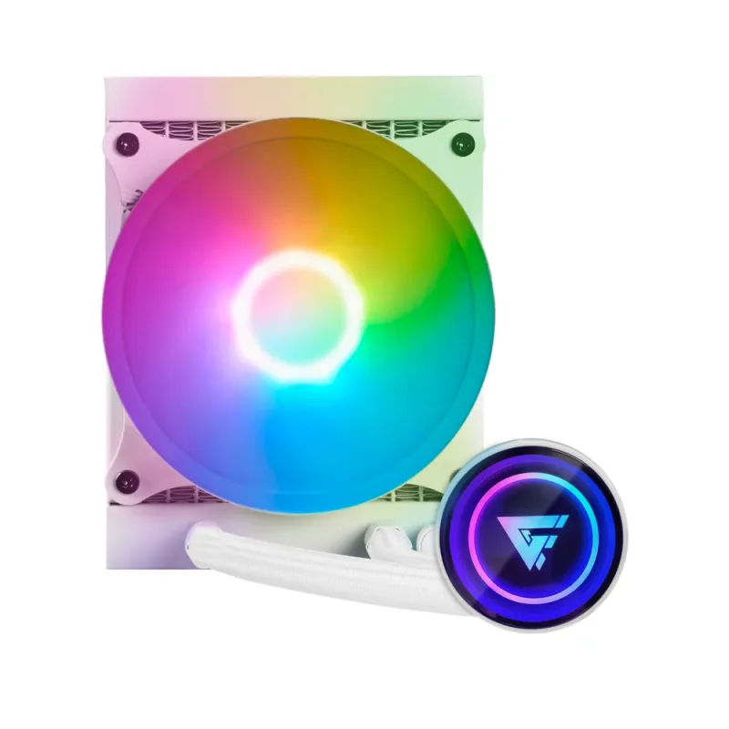Enfriamiento Líquido Game Factor LQG501 - 1 Ventilador - 1500 RPM - RGB - Blanco - LQG501-WH