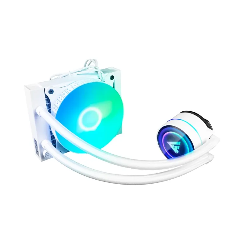 Enfriamiento Líquido Game Factor LQG501 - 1 Ventilador - 1500 RPM - RGB - Blanco - LQG501-WH