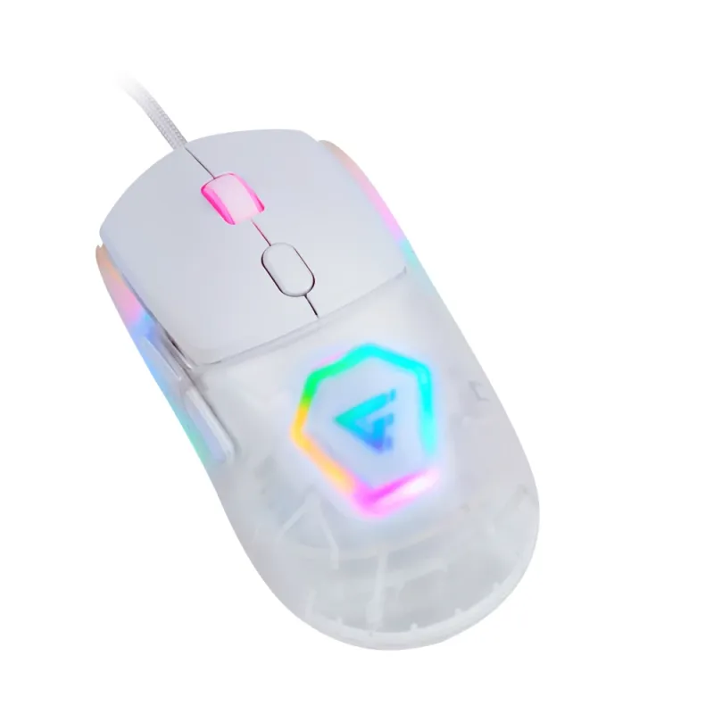 Mouse Gamer Game Factor MOG530 - Alámbrico - USB - RGB - Blanco - MOG530-WH