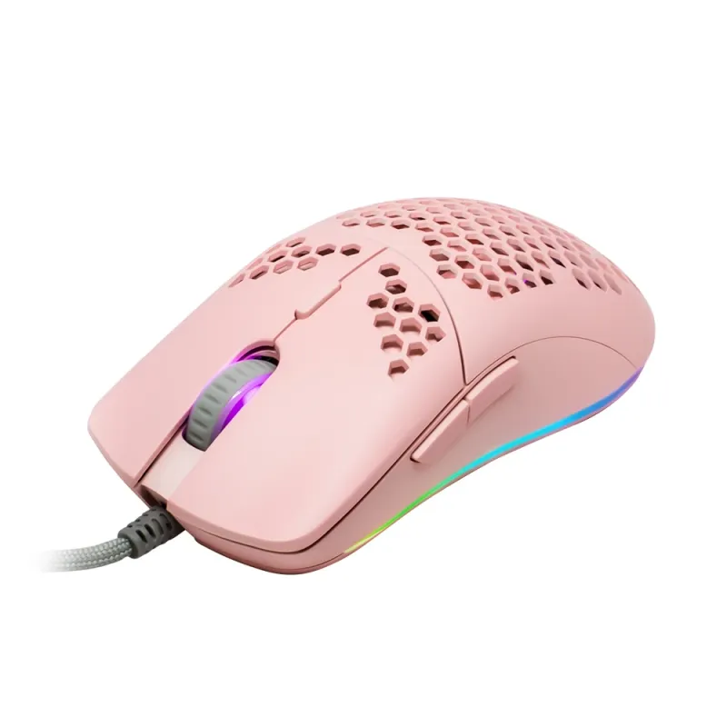 Mouse Gamer Game Factor Mog601 Alámbrico 7 Botones Rgb Rosa - MOG601-PK