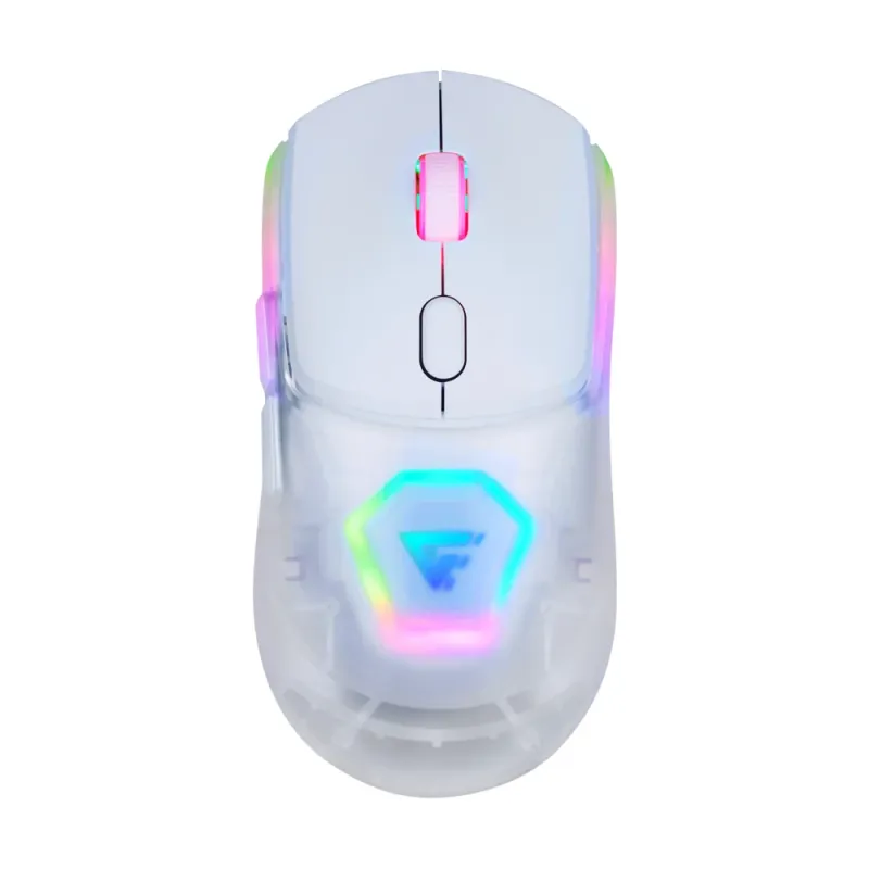 Mouse Gamer Game Factor MOW700 - Inalámbrico - RGB - Blanco - MOW700-WH