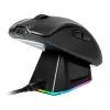 Mouse Inalámbrico Game Factor MOW800 - Wireless 2.4G BT - Pixart 3395 - 26,000 DPI - 4K Hz - Base RGB - Ultraligero 56g - Negro - MOW800-BK