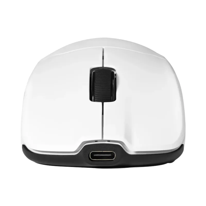 Mouse Inalámbrico Game Factor MOW800 - Wireless 2.4G BT - Pixart 3395 - 26,000 DPI - 4K Hz - Base RGB - Ultraligero 56g - Blanco - MOW800-WH