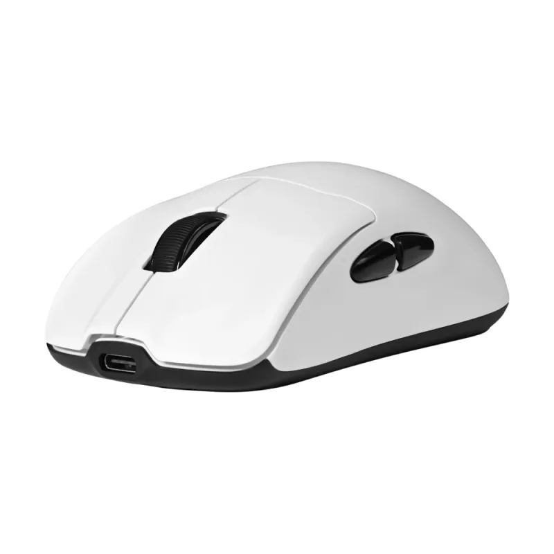 Mouse Inalámbrico Game Factor MOW800 - Wireless 2.4G BT - Pixart 3395 - 26,000 DPI - 4K Hz - Base RGB - Ultraligero 56g - Blanco - MOW800-WH