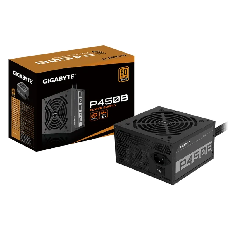 Fuente de Poder Gigabyte P450B - 450W - ATX - 20 + 4 Pines - 2x SATA - 1 Floppy - GP-P450B