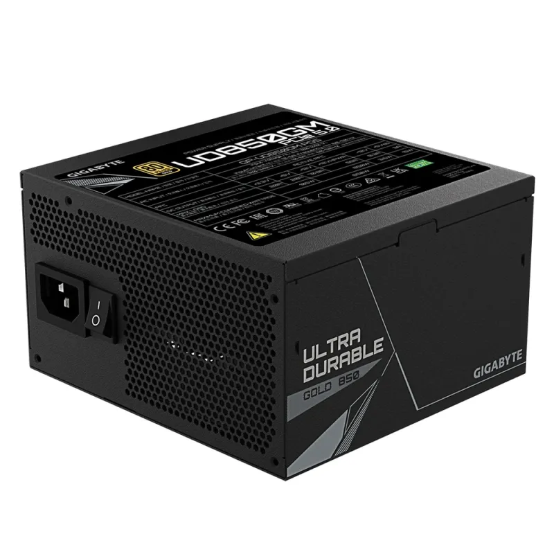 Fuente de Poder Gigabyte UD850GM PG5 - 850W - ATX - 20+4 Pin - 8x SATA - 80 Plus GOLD - GP-UD850GM PG5