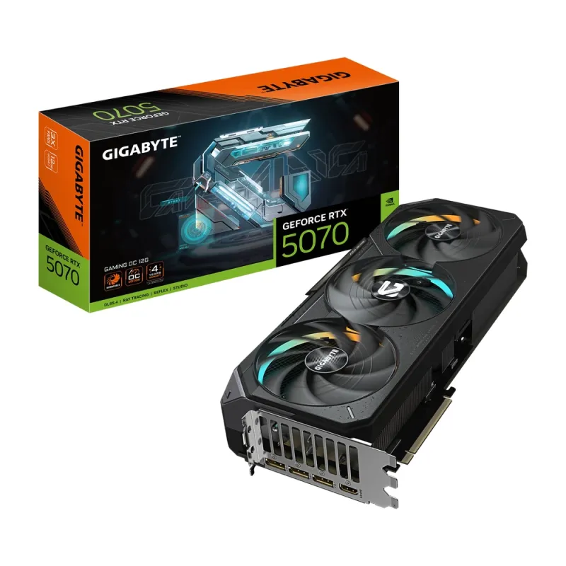Tarjeta de Video Gigabyte GeForce RTX 5070 Ti GAMING OC - 16GB - 256-bit - PCI-E 5.0 - GDDR7 - HDMI - DisplayPort - GV-N507TGAMING OC-16GD