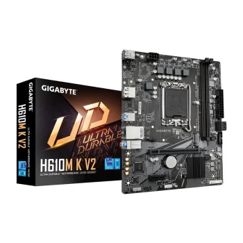Tarjeta Madre Gigabyte H610M K V2 - Socket LGA1700 - 2x DDR5 - 4400/4800MHz - HDMI - DisplayPort - USB - Micro ATX - H610M K V2