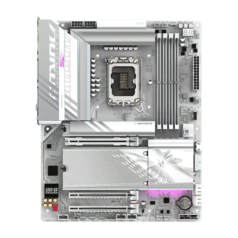 Tarjeta Madre Gigabyte Z890 A ELITE WF7 ICE - Socket LGA1851 - 4x DDR5 - 5600/7600(OC)/9066(OC) MT/s - HDMI - DisplayPort - ATX - Z890 A ELITE WF7 ICE