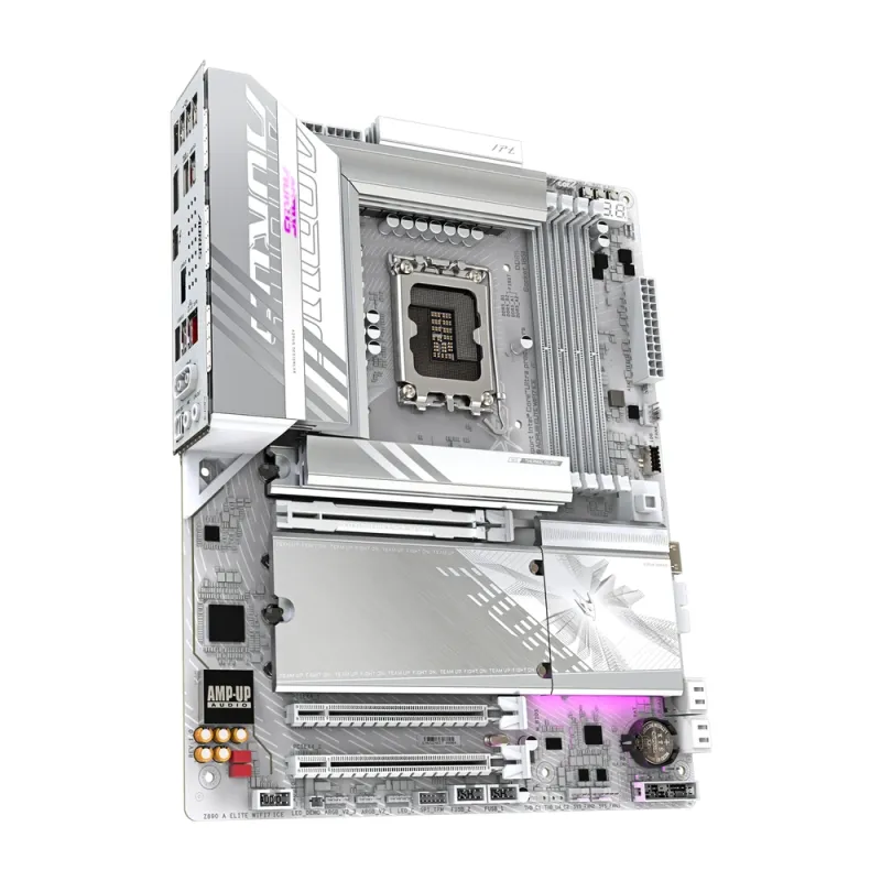 Tarjeta Madre Gigabyte Z890 A ELITE WF7 ICE - Socket LGA1851 - 4x DDR5 - 5600/7600(OC)/9066(OC) MT/s - HDMI - DisplayPort - ATX - Z890 A ELITE WF7 ICE