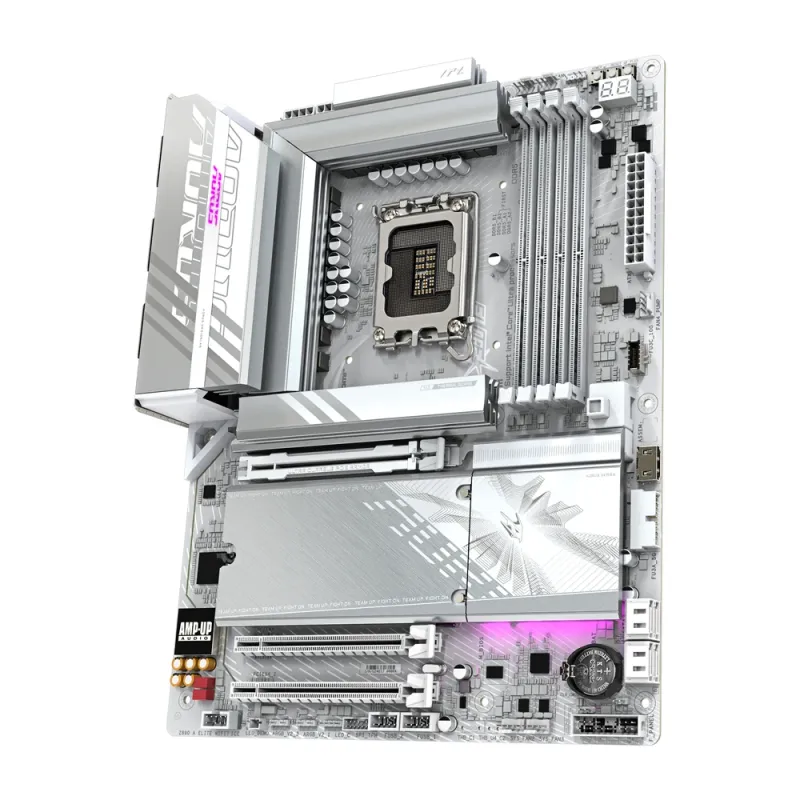 Tarjeta Madre Gigabyte Z890 A ELITE WF7 ICE - Socket LGA1851 - 4x DDR5 - 5600/7600(OC)/9066(OC) MT/s - HDMI - DisplayPort - ATX - Z890 A ELITE WF7 ICE