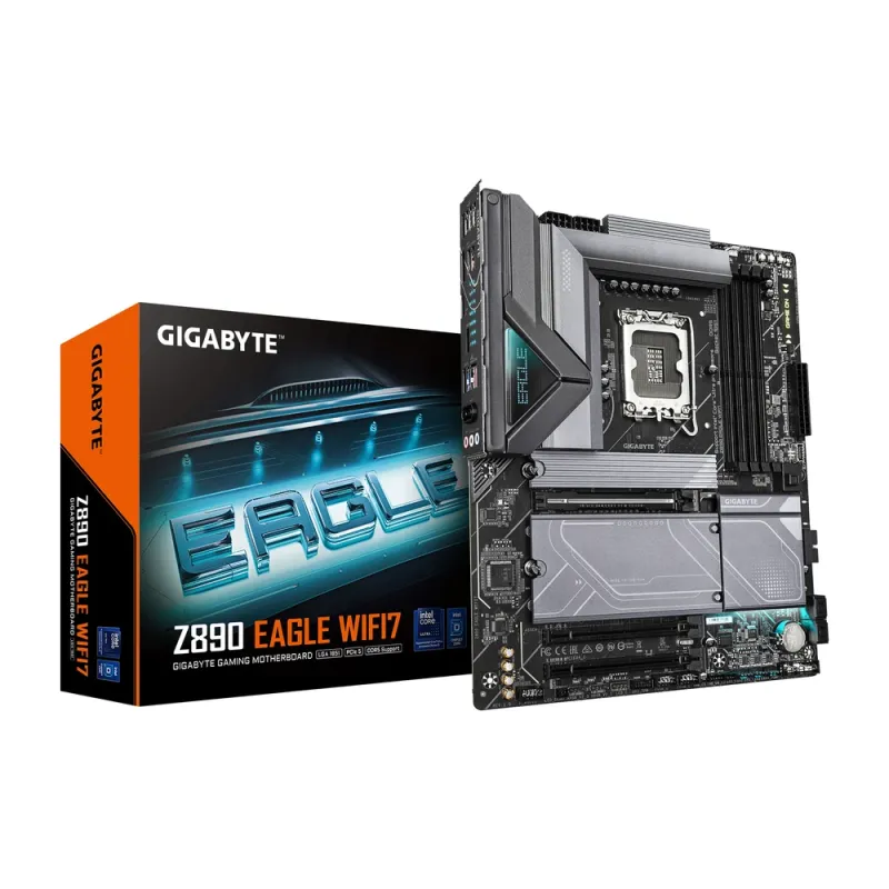 Tarjeta Madre Gigabyte Z890 Eagle WiFi7 - Socket 1851 - 4x DDR5 8800MHz - DP - ATX - Wi-Fi 7/BT - Z890 EAGLE WIFI7