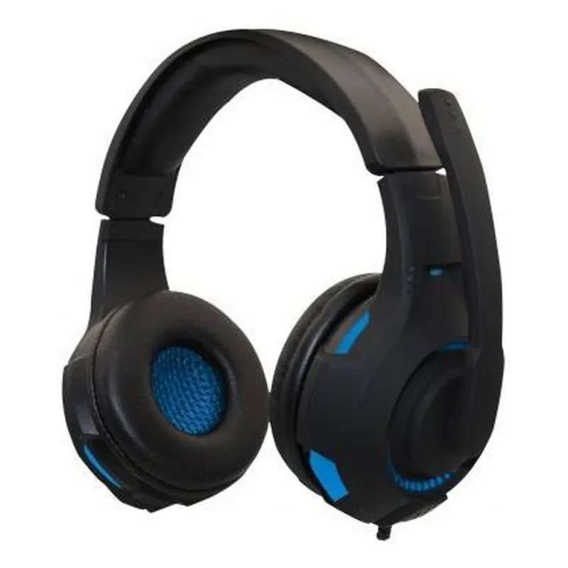 Diadema Gamer Naceb Technology Alámbrico Micrófono Negro Con Azul - NA-0304A