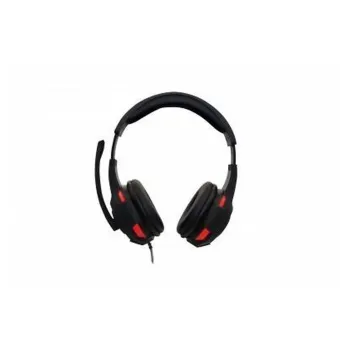 Diadema Gamer Naceb Technology Alámbrico Micrófono Negro Con Rojo - NA-0304R