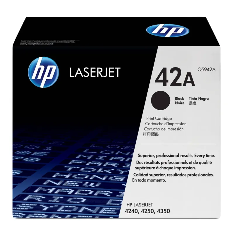 Cartucho De Tóner Hp 42A Negro Laserjet Original (Q5942A) - Q5942A