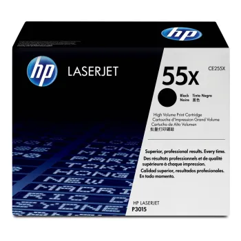 Cartucho De Tóner Hp 55X Negro Alto Rendimiento Laserjet Original (Ce255X) - CE255X