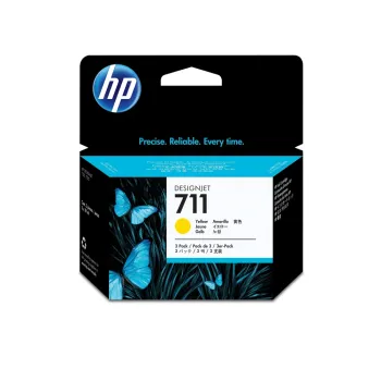 Pack De 3 Cartuchos De Tinta Hp 711 Amarillo Original (Cz136A) - CZ136A